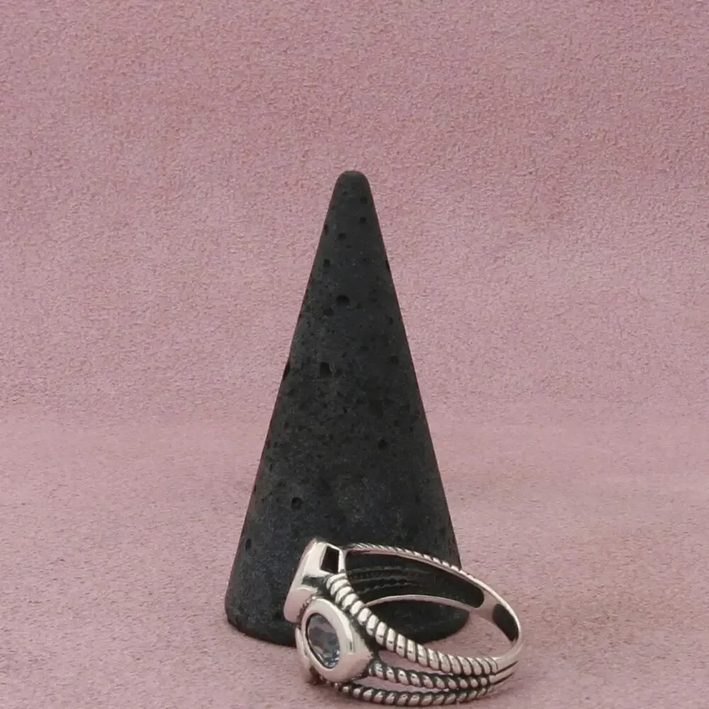 sterling silver amethyst topaz & peridot twisted wire ring size 8